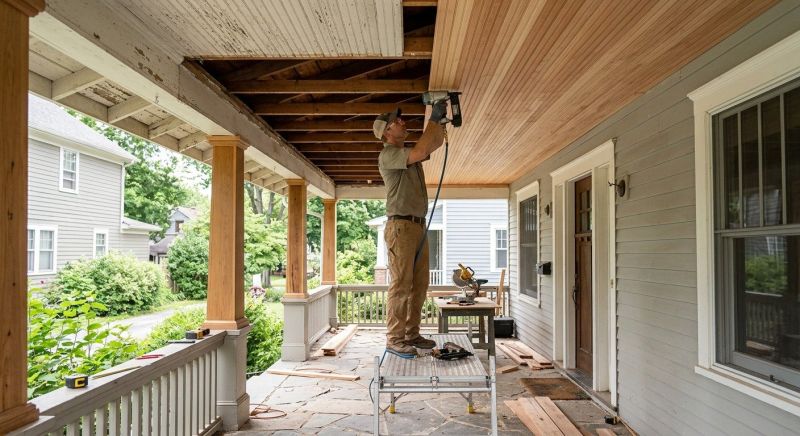 Porch Ceiling Replacement in Conroe, TX